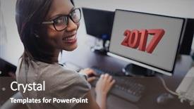  Presentation with numbers - Amazing presentation theme having half plain - illustration of numbers in red backdrop and a  colored foreground