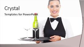  Presentation with biology fungi wine - PPT layouts having cool young man taking off his sunglasses while sitting on the grass in the garden background and a coral colored foreground