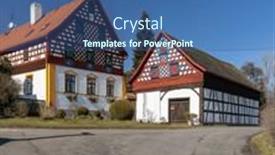  Presentation with czech republic - Slide deck consisting of half-timbered-farmhouse-folk-architecture background and a  colored foreground