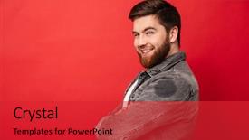  Presentation with hall fame of red stamp - Cool new theme with half turn portrait of attractive backdrop and a  colored foreground