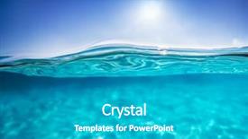  Presentation with clear water - Colorful slide deck enhanced with half underwater shot clear turquoise backdrop and a teal colored foreground