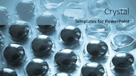  Presentation with medical pills - Beautiful presentation featuring half used medical pills in blister pack backdrop and a light blue colored foreground