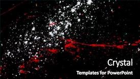  Presentation with design awards - Audience pleasing PPT theme consisting of halftone - bright paint splat design backdrop and a black colored foreground