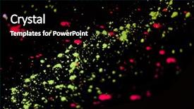  Presentation with paint - PPT theme featuring halftone - bright paint splat design background and a black colored foreground