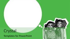  Presentation with summer time - Slide set consisting of halftone - studio lifestyle portrait of two background and a seafoam green colored foreground