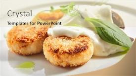  Presentation with flatfish - Audience pleasing slide deck consisting of halibut-cutlets-or-fish-cakes backdrop and a lemonade colored foreground