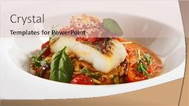  Presentation with main course - Amazing theme having halibut-steak-in-crispy-breading backdrop and a lemonade colored foreground