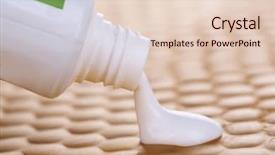  Presentation with toothpaste - Presentation design enhanced with halitosis - toothpaste squeezed from tube close-up background and a lemonade colored foreground