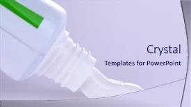  Presentation with halitosis - Colorful presentation theme enhanced with halitosis - toothpaste squeezed from tube close-up backdrop and a sky blue colored foreground