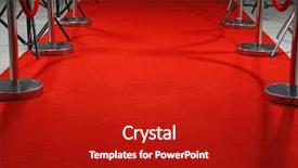  Presentation with awards - Slide set having red carpet and rope barriers background and a crimson colored foreground