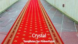  Presentation with red carpet - Colorful slide set enhanced with red carpet on the stairs backdrop and a crimson colored foreground