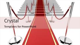  Presentation with red carpet - Colorful PPT theme enhanced with red carpet backdrop and a coral colored foreground