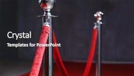  Presentation with awards - Colorful presentation theme enhanced with rope barrier and red carpet backdrop and a dark gray colored foreground