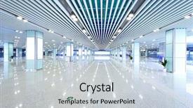  Presentation with business building blocks - Colorful presentation design enhanced with hall of business building backdrop and a lemonade colored foreground