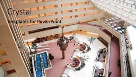  Presentation with hotel - Slides consisting of hall of hotel from top background and a  colored foreground