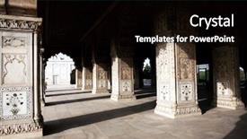  Presentation with india fort - Presentation design featuring hall of private audience background and a black colored foreground