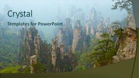  Presentation with china - PPT layouts featuring hallenluja - zhangjiajie national park china avatar background and a  colored foreground