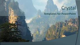  Presentation with china - Theme featuring hallenluja - zhangjiajie national park china background and a  colored foreground