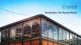  Presentation with france - Beautiful slide set featuring halles-central-limoges-france backdrop and a  colored foreground