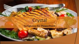  Presentation with mushrooms farm to table vegetables - Colorful presentation enhanced with halloumi grilled cheese on mushrooms backdrop and a  colored foreground