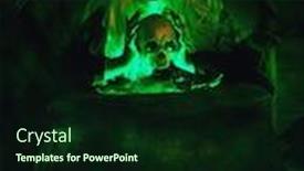  Presentation with light green - Presentation with halloween-a-frightening-old-witch background and a wine colored foreground