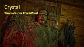  Presentation with fantasy - PPT layouts enhanced with halloween-a-scary-bearded-man background and a wine colored foreground