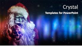  Presentation with scary christmas - Theme featuring halloween-and-christmas-party-scary background and a navy blue colored foreground