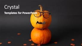  Presentation with halloween bat - Slide deck having halloween-and-holiday-concept-halloween background and a dark gray colored foreground