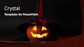  Presentation with spider - Slides consisting of halloween-and-holiday-decorations-concept background and a black colored foreground