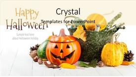  Presentation with events and decoration presentation - Amazing slide set having halloween autumn decoration with jack backdrop and a blonde colored foreground