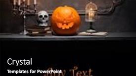  Presentation with ancient magic - PPT theme consisting of halloween-background-with-copy-space background and a black colored foreground