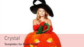  Presentation with scary halloween - Slide deck featuring halloween-celebration-lovely-blonde-girl background and a red colored foreground