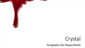  Presentation with dripping blood - Colorful PPT theme enhanced with halloween concept blood dripping backdrop and a white colored foreground