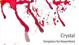  Presentation with dripping blood - PPT layouts featuring halloween concept blood dripping background and a white colored foreground