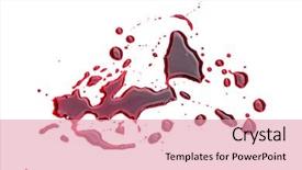  Presentation with dripping blood - Colorful PPT theme enhanced with halloween concept blood dripping backdrop and a coral colored foreground
