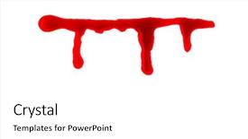  Presentation with dripping blood - Audience pleasing presentation consisting of halloween concept blood dripping backdrop and a white colored foreground