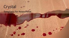  Presentation with dripping blood - Slides consisting of halloween concept blood splatter background and a coral colored foreground