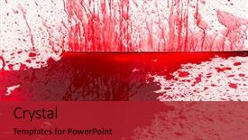  Presentation with blood splatter - Presentation theme having halloween concept blood splatter background and a crimson colored foreground