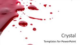  Presentation with drop - PPT theme featuring halloween concept blood splatter background and a white colored foreground
