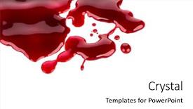  Presentation with blood splatter - Slide deck enhanced with halloween concept blood splatter background and a white colored foreground