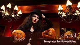  Presentation with vampire - Presentation theme having next to bar over red background and a wine colored foreground