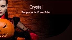  Presentation with vampire - Presentation theme having halloween concept young and sexy background and a wine colored foreground