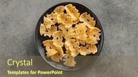  Presentation with halloween bat - Presentation theme enhanced with halloween-crispy-bat-shaped-chips background and a tawny brown colored foreground