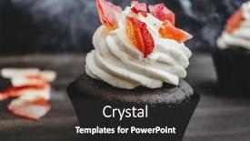  Presentation with cupcake - Slide set consisting of halloween-cupcake-creepy-desert-cupcake background and a dark gray colored foreground