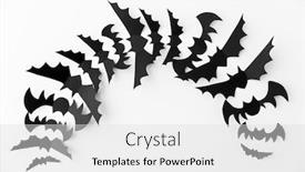  Presentation with scary halloween - Presentation design with halloween-decoration-and-scary-concept background and a light gray colored foreground