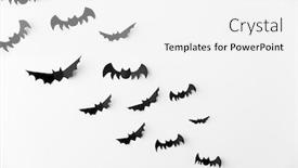  Presentation with black paper - Audience pleasing PPT layouts consisting of halloween-decoration-and-scary-concept backdrop and a white colored foreground
