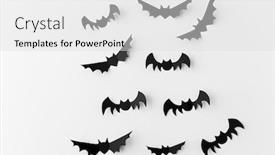  Presentation with scary halloween - Slide set consisting of halloween-decoration-and-scary-concept background and a light gray colored foreground