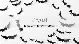  Presentation with scary halloween - Presentation design with halloween-decoration-and-scary-concept background and a white colored foreground