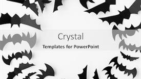  Presentation with black paper - Colorful presentation design enhanced with halloween-decoration-and-scary-concept backdrop and a white colored foreground