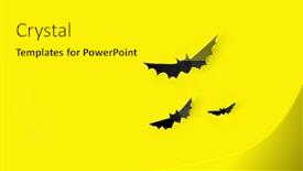  Presentation with scary halloween - Colorful theme enhanced with halloween-decoration-and-scary-concept backdrop and a yellow colored foreground